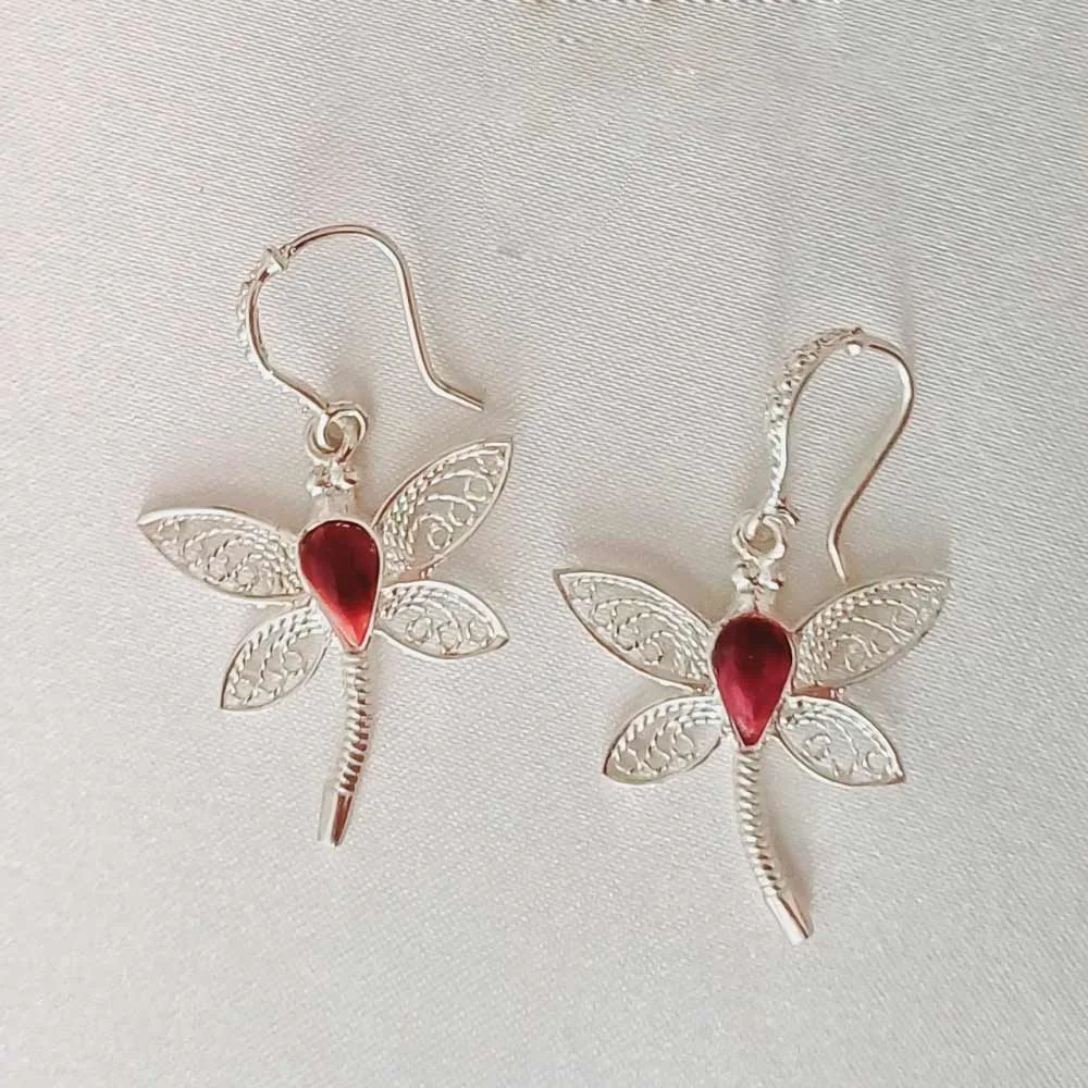 Dragonfly Spondylus Earrings