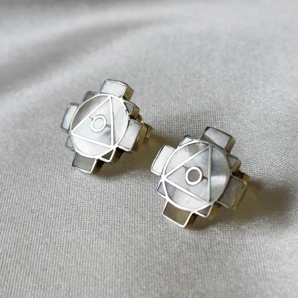 Mother Pearl chakana Stud Earrings