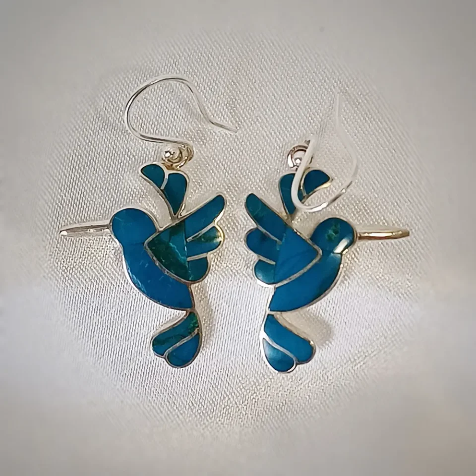 Hummingbird Chrysocolla Earrings