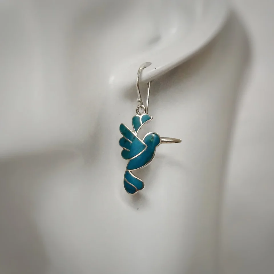 Hummingbird Chrysocolla Earrings