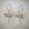 Dragonfly Mother Pearl Set of earrings and pendant