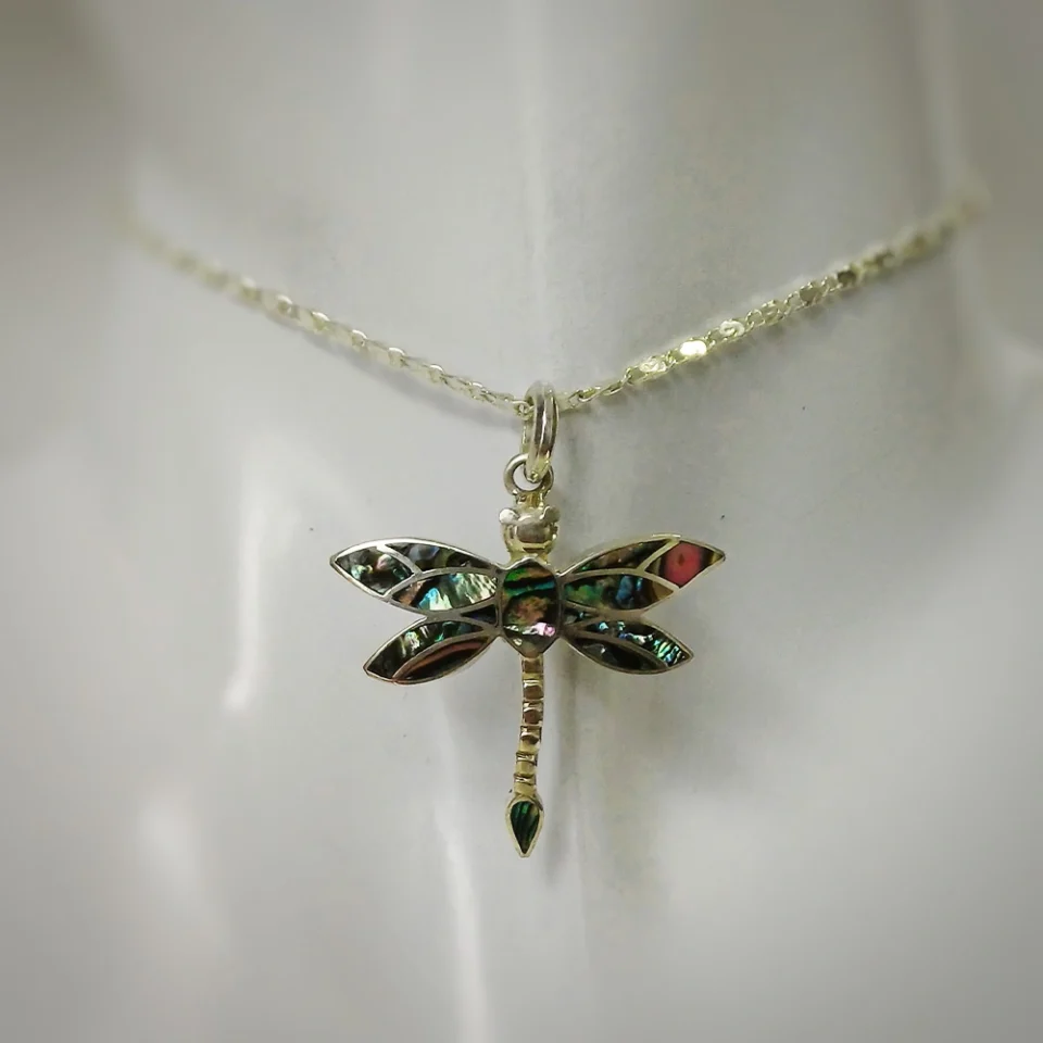 Dragonfly Abalone Pendant