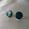 Spiral Chrysocolla stud Earrings (S)