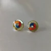 Spiral Rainbow stud Earrings (S)