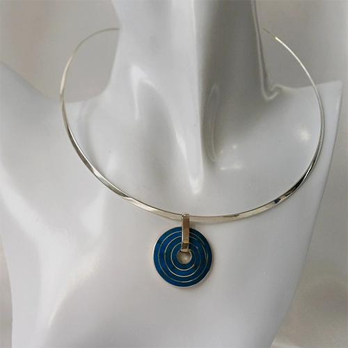 Spiral Chrysocolla Necklace