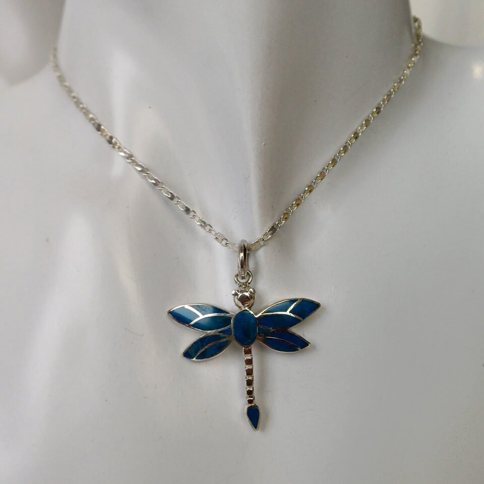 Dragon-fly Chrysocolla Pendant