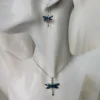Dragon-fly Chrysocolla Earrings